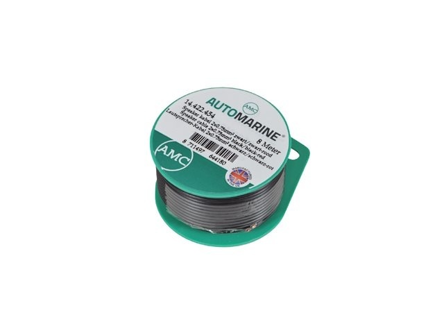 Automarine Platte speaker kabel 2x0.75mm² op minihaspel 8 meter