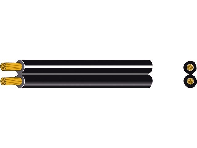 Automarine Platte speaker kabel 2x0.75mm² op minihaspel 8 meter