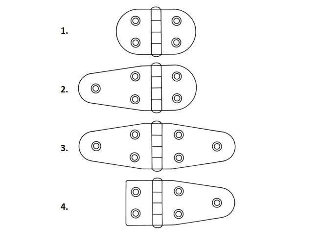 Scharnier hoogglans RVS