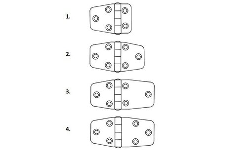 Scharnieren hoogglans 38.5