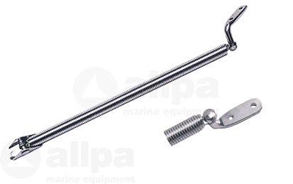 Allpa RVS Luikuitzetter met veer Ø10 6mm L=220mm