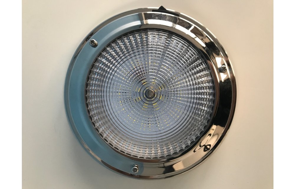Allpa RVS LED-plafondlamp opbouw 12V/1 7W LED 20x5Ø H39mm cool white