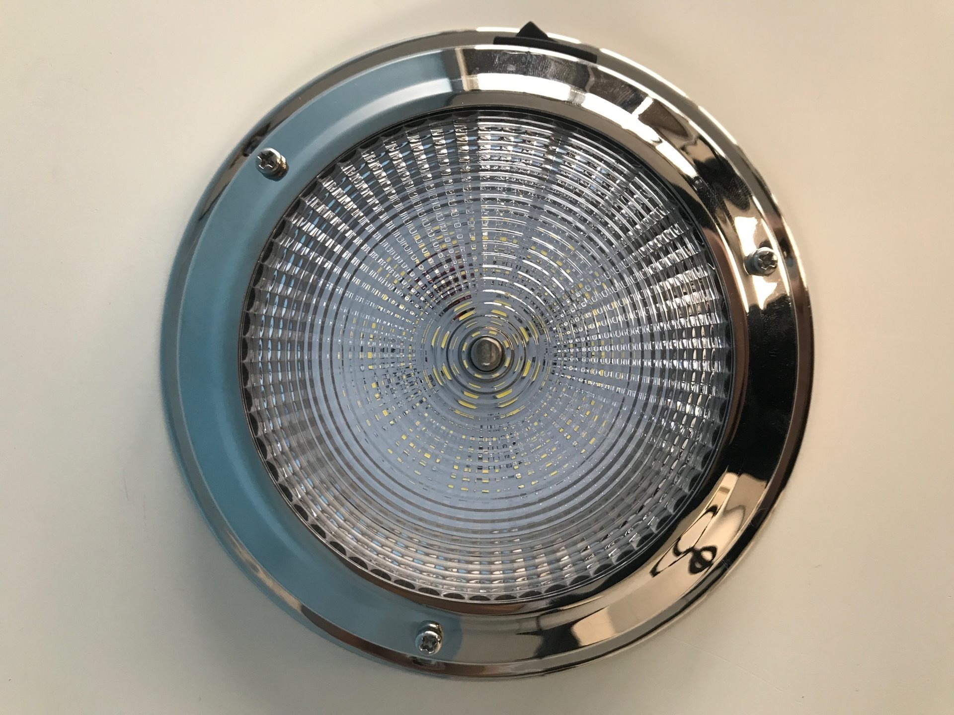 Allpa RVS LED-plafondlamp opbouw 12V/1 7W LED 20x5Ø H39mm cool white