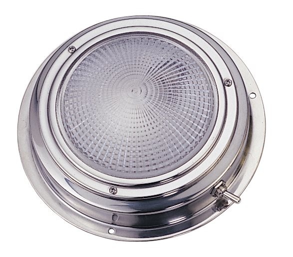 Allpa RVS LED-plafondlamp opbouw 12V/1 7W LED 20x5Ø H39mm cool white