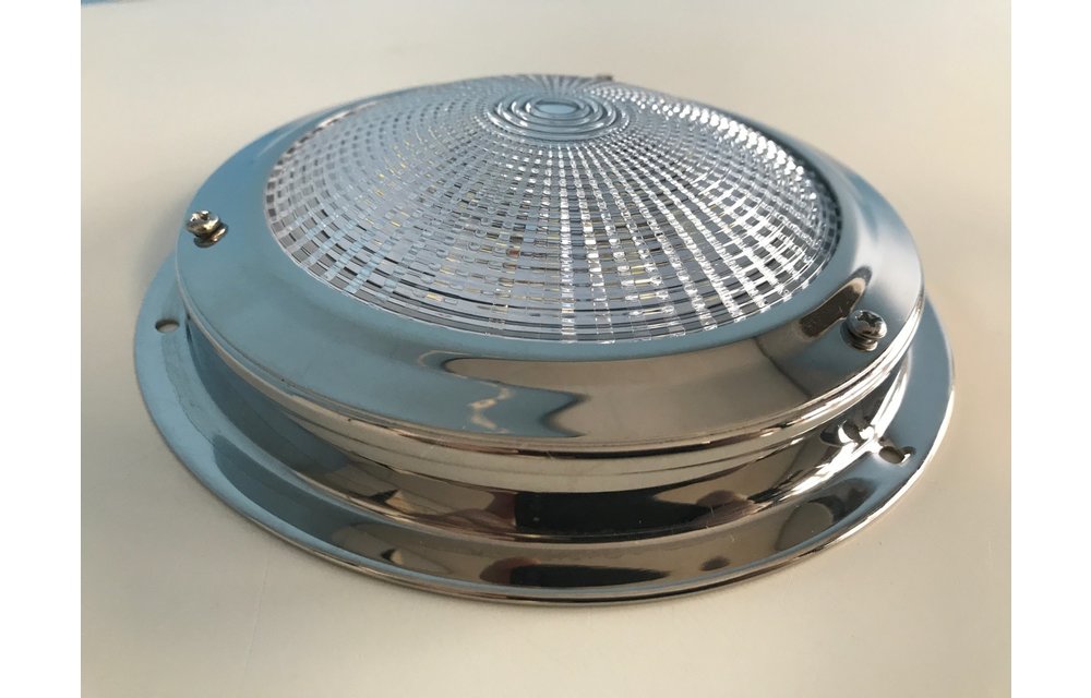 Allpa RVS LED-plafondlamp opbouw 12V/1 7W LED 20x5Ø H32mm cool white