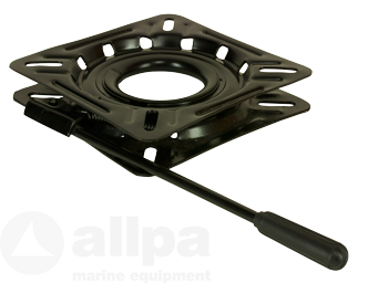 Allpa Gelakt stalen draaiplateau met lock  zwart