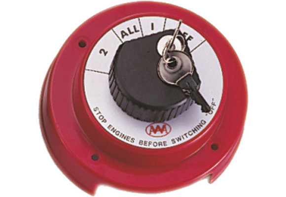 Accuschakelaar met slot