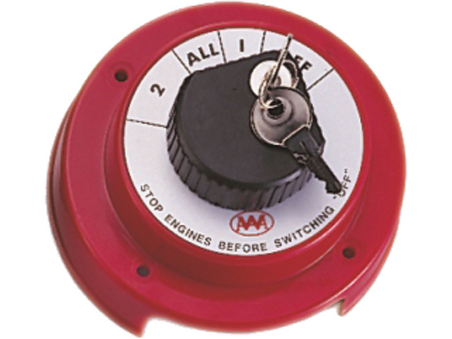 Accuschakelaar met slot