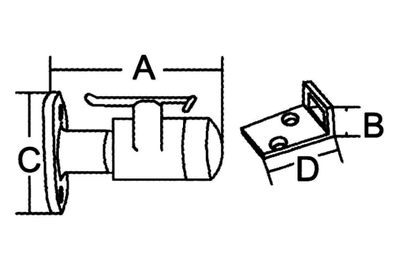 Allpa RVS Deurstopper/houder met beugel