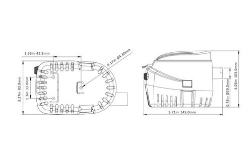 Sea Flo automatische bilgepomp 38 L/min. (600 gph)