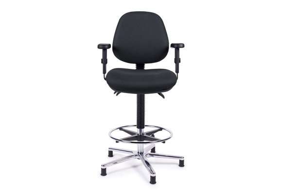 Stuurstoel Schelde | Zwart verchroomde voet