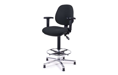 Stuurstoel Schelde | Zwart verchroomde voet