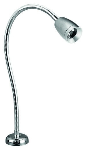 Allpa Flexibele LED-kaartleeslamp verchroomd messing 8-30V/1 2W LED 1x 1W