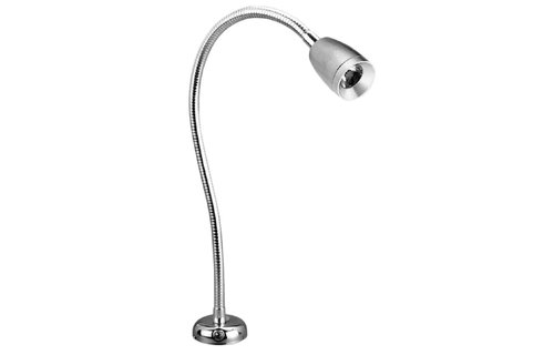 Allpa Flexibele LED-kaartleeslamp  verchroomd messing  8-30V/1 2W  LED 1x 1W