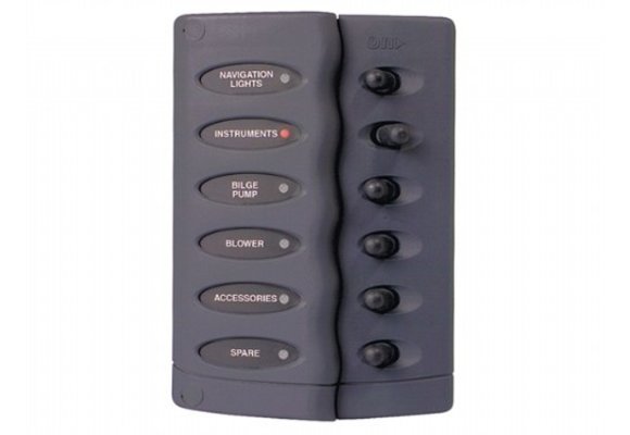 Bep Schakelpaneel - 6 Schakelaars - Spatwaterdicht