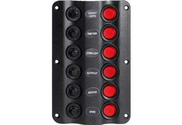 Schakelpaneel wave 6 schakelaars 12V