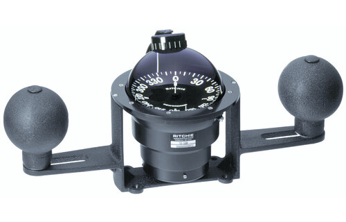 Ritchie kompas model Globemaster YB-600  12/24/32V  opbouwkompas  roos Ø152 4mm / 2 of 5º  zwart