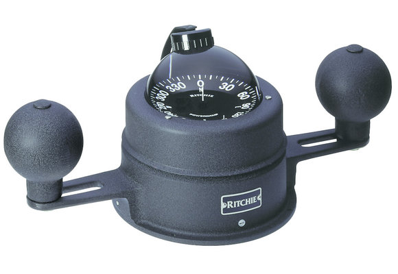 Ritchie kompas model Globemaster B-453 12/24/32V opbouwkompas roos Ø127mm / 2 of 5º zwart