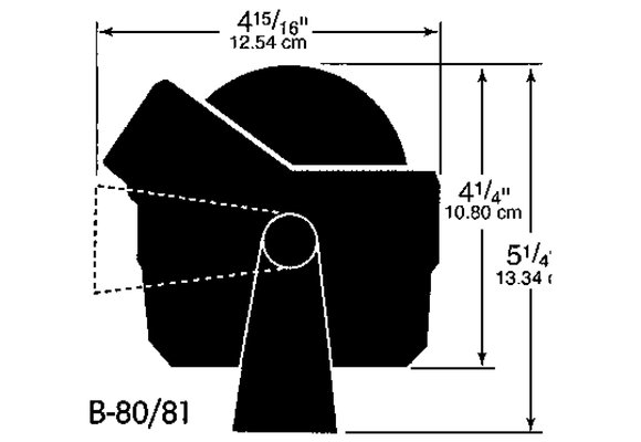 Ritchie Kompas model Voyager B-80  12V  beugelkompas  roos Ø76 2mm / 5º  zwart