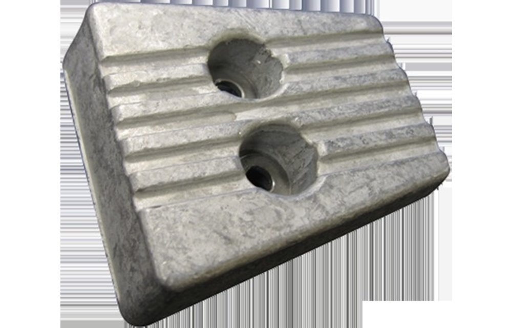 Allpa Zinkanode Volvo Penta sterndrive transom shield for SXA / DPS (OEM 3841427)