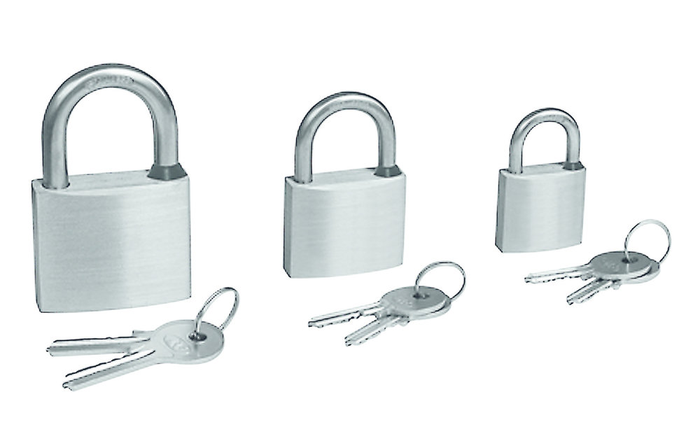 Allpa RVS Hangslot met RVS beugel  afmetingen 40x33mm