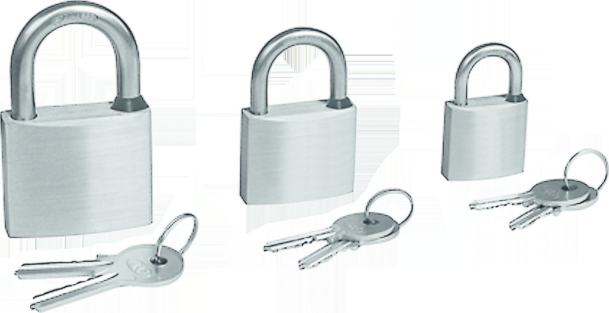 Allpa RVS Hangslot met RVS beugel  afmetingen 40x33mm