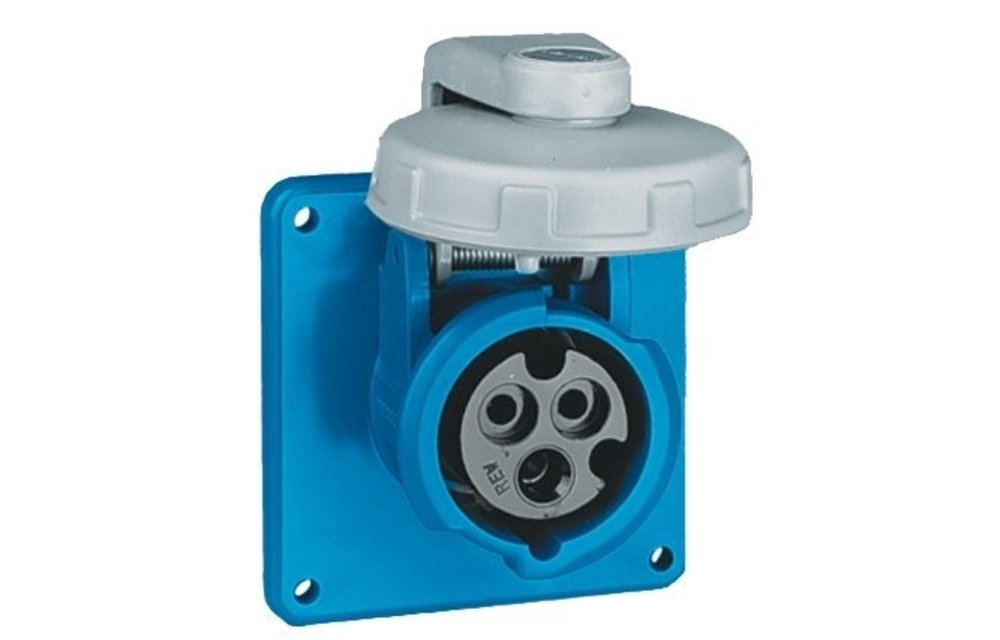 Allpa CEE-32A Wal-Inbouw-stopcontact 32A / 230V vrouwelijk met schroefdeksel