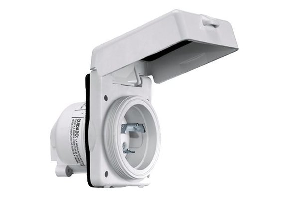 Allpa NEMA-16A-Boordstopcontact  kunststof  16A / 230V  geaard  met afdekkap