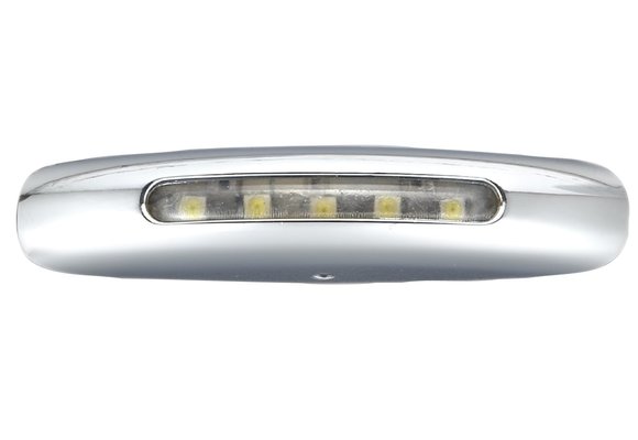 Allpa LED-Loopverlichting  verchroomd metalen huis  opbouw  12V/0 4W  5x Top LED  80x18x16mm