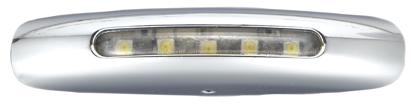 Allpa LED-Loopverlichting verchroomd metalen huis opbouw 12V/0 4W 5x Top LED 80x18x16mm