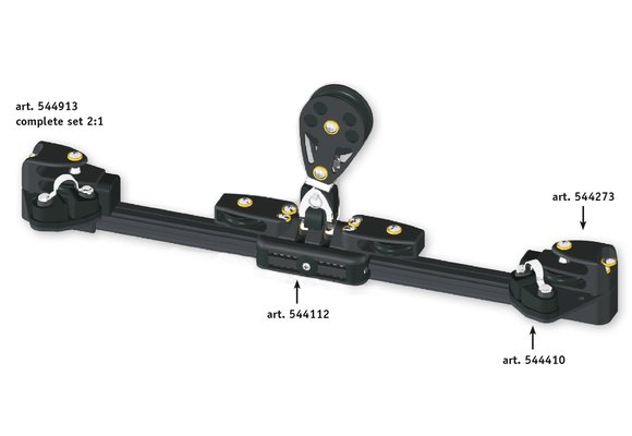 Antal Aluminium cam cleat voor eind fitting type 110 / 150 (voor reguleerlijn) (2x)