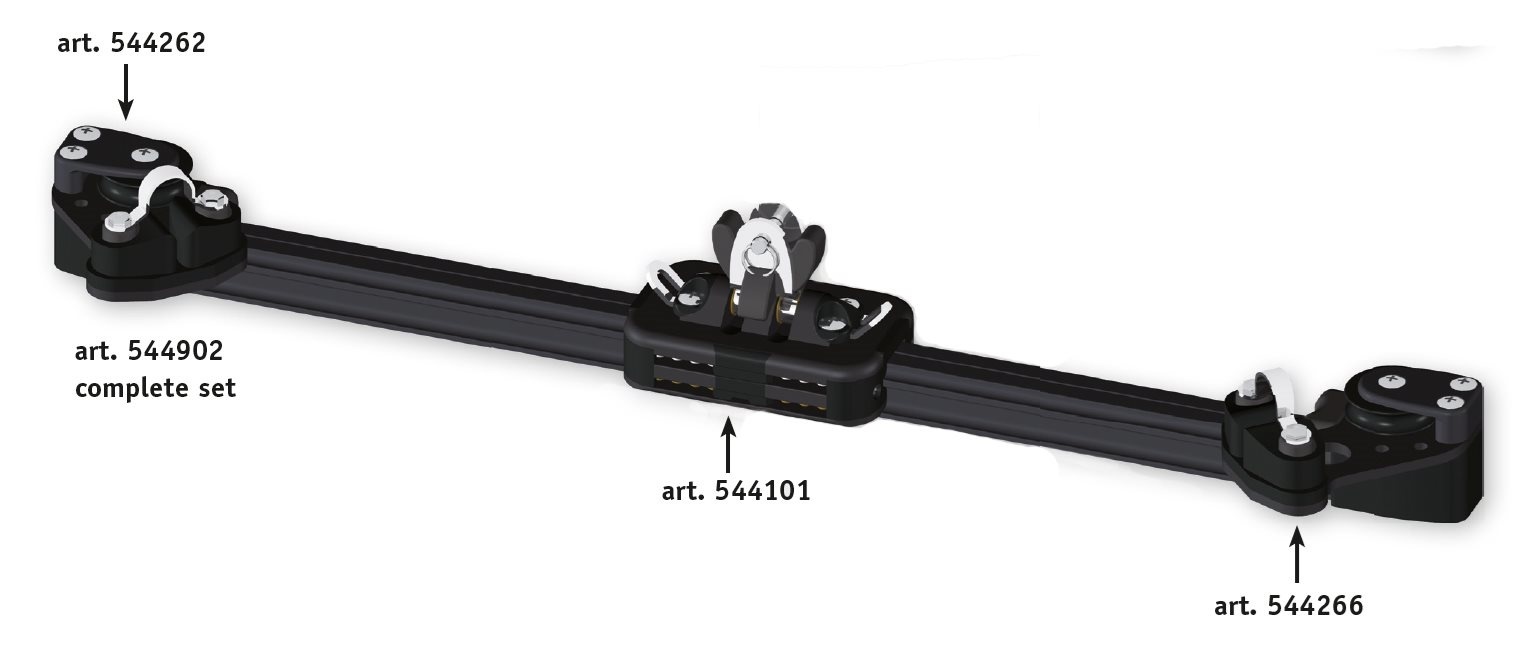 Antal Aluminium kogelgelagerde overloopwagen type 100 (voor reguleerlijn)