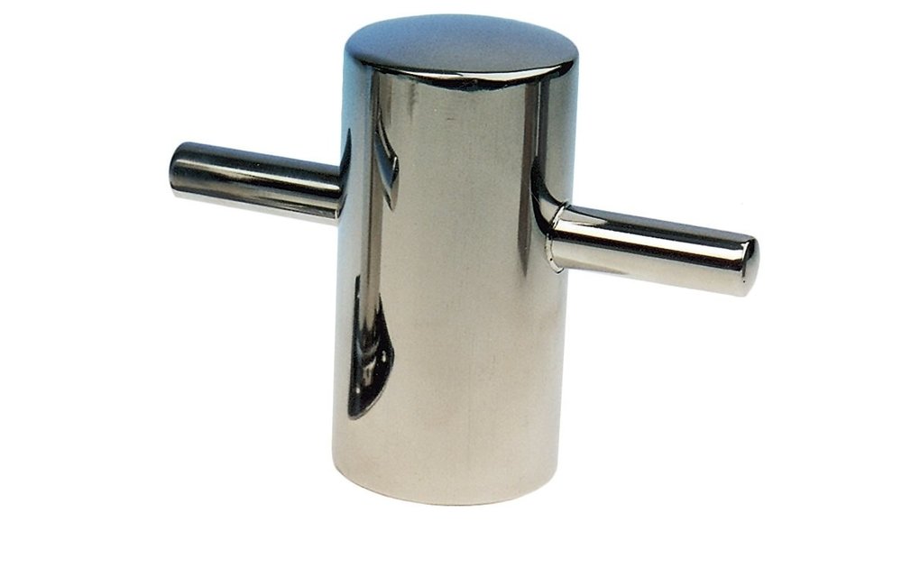 Allpa RVS Bolder lasmontage Ø100mm H=195mm stok 1x75mm + 1x35mm