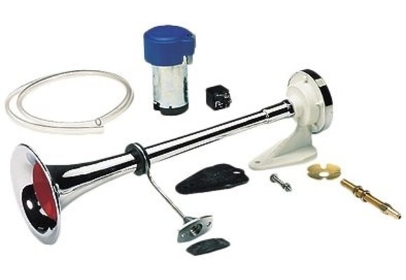 Allpa RVS 1-tonige hoorn met compressor 111dB