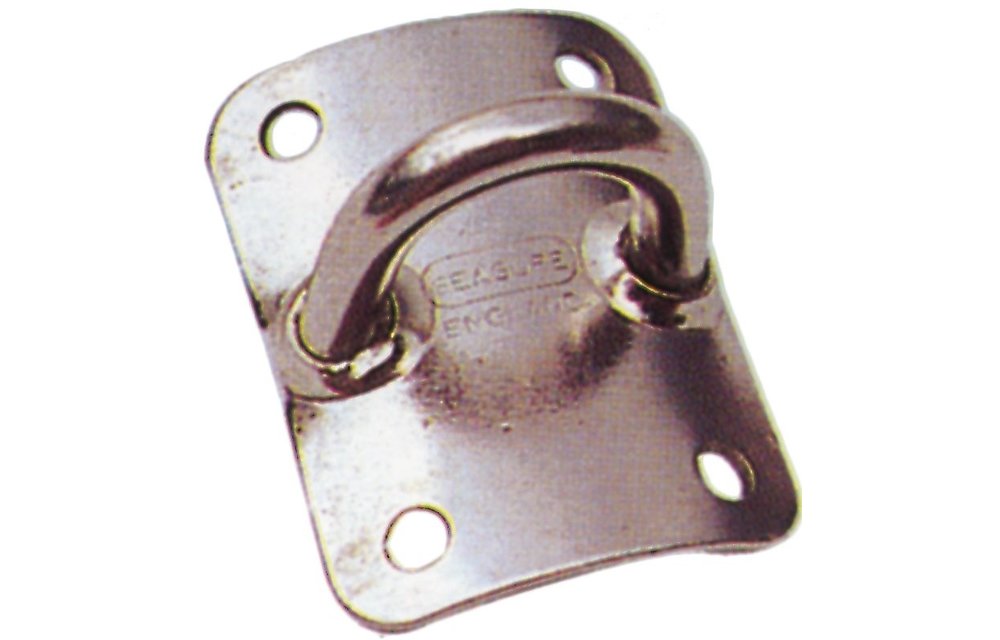 Allpa RVS gebogen oogplaat 51x39mm
