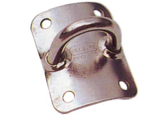 Allpa RVS gebogen oogplaat 51x39mm