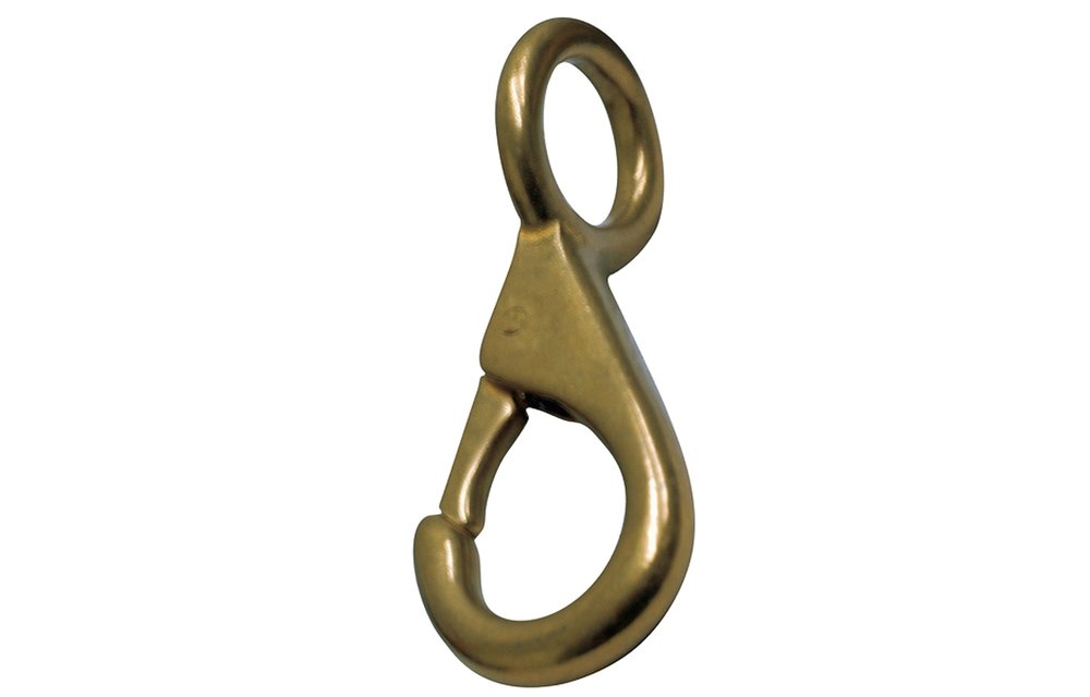 Allpa Messing snaphaak met vast oog  Ø18mm  L=82mm