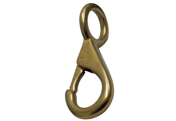 Allpa Messing snaphaak met vast oog  Ø18mm  L=82mm