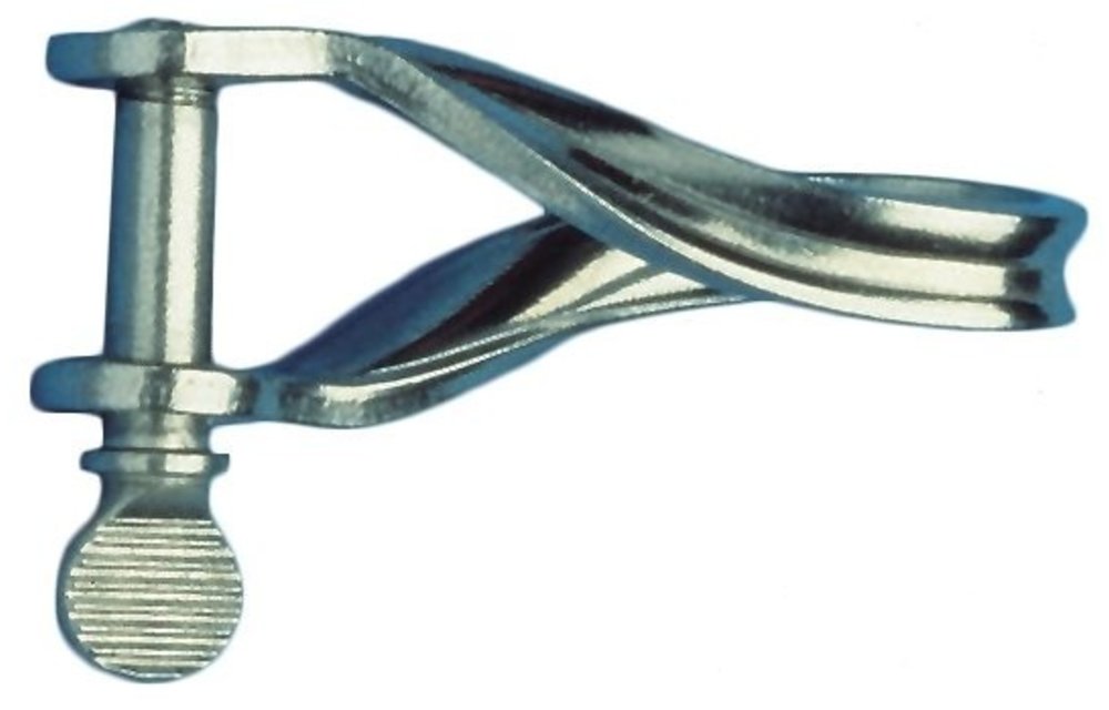 Allpa RVS gedraaide plaat sluiting Ø5mm  B=12mm  H=37mm (breekkracht 1050kg)