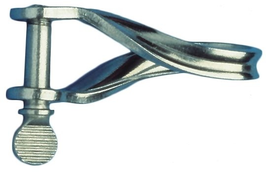 Allpa RVS gedraaide plaat sluiting Ø5mm B=12mm H=37mm (breekkracht 1050kg)