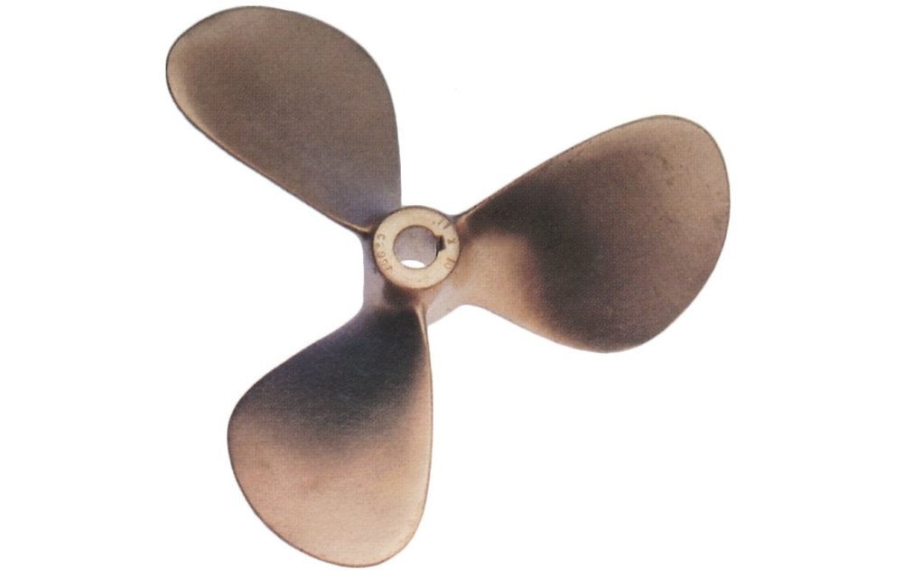 Radice 3-blads bronzen scheepsschroef type E13  14x11  asgat Ø25mm  conus 1:10  rechts
