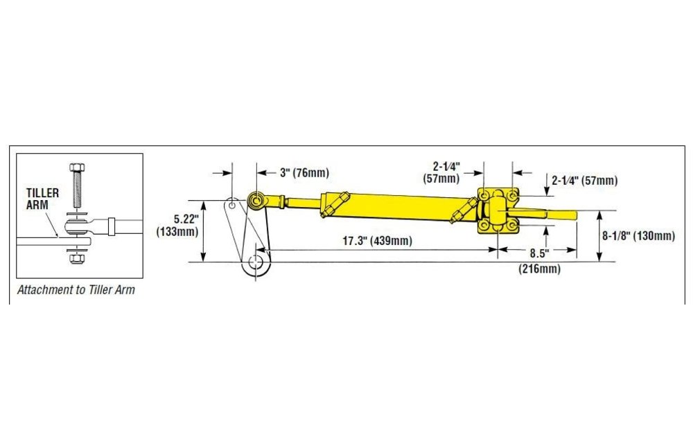 SeaStar Cilinder 82kgm voor hydraulisch inboard stuursysteem ( BA150-7ATM)