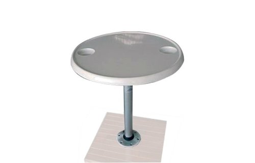 Allpa Volkunststof tafelblad rond set (Ø610mm) met poot (H=686mm) en voet