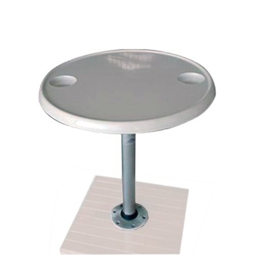 Allpa Volkunststof tafelblad rond set (Ø610mm) met poot (H=686mm) en voet