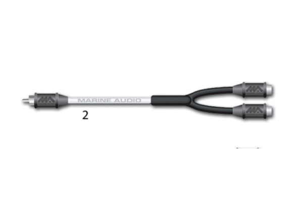 Marine Audio RCA Kabel 1 male - 2 female