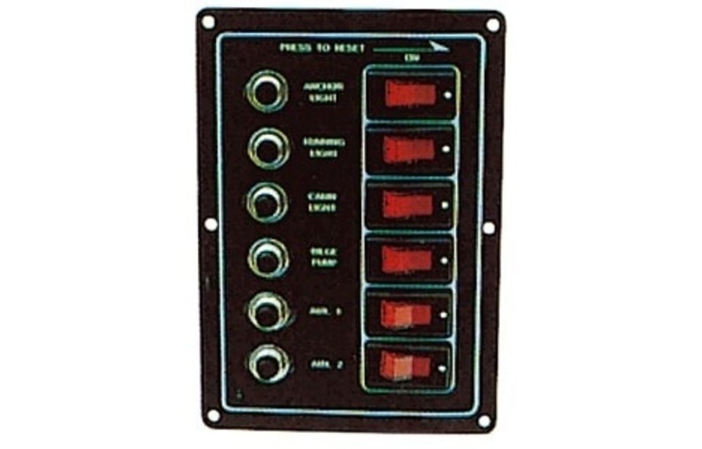 Allpa Aluminium schakelpaneel 12V verlichte schakelaars