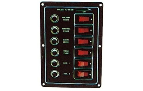 Allpa Aluminium schakelpaneel 12V verlichte schakelaars