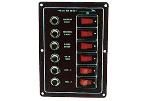 Allpa Aluminium schakelpaneel 12V verlichte schakelaars