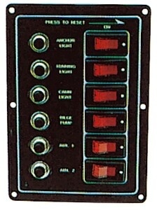 Allpa Aluminium schakelpaneel 12V verlichte schakelaars