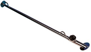 RVS vlaggenmast met houder 90° (recht)